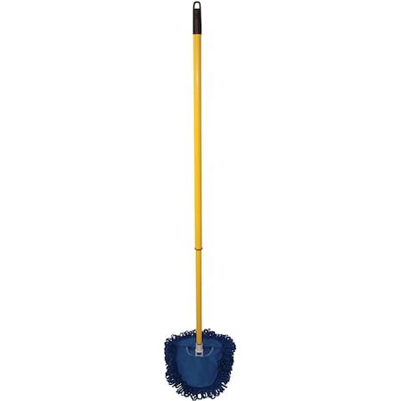 Genuine Joe Mop, Microfiber, Wedge Shape, 4"Wx4"Lx44-1/2"H, Blue GJO03123